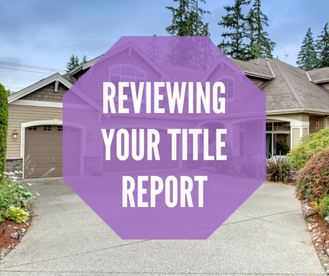 title report real estate meaning