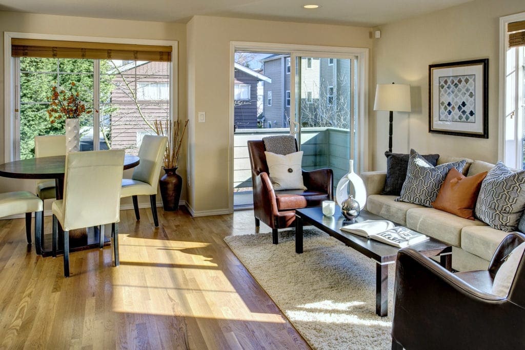 Greenlake Townhouse Dining and Living Room