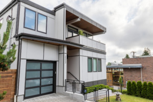 Single family two-story modern home in Montlake neighborhood of Seattle, Washington