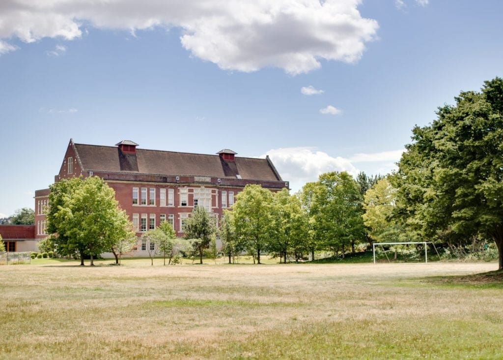 Northwest African American Museum seen from Sam Smith Park