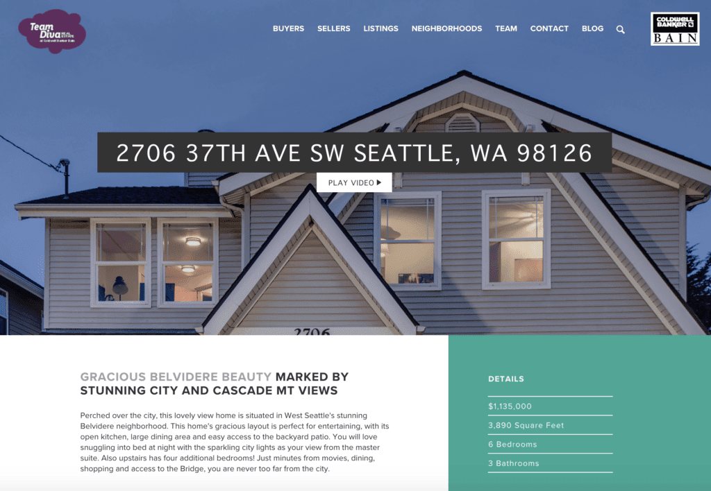 West Seattle Luxury Listing Featured on Team Diva Real Estate