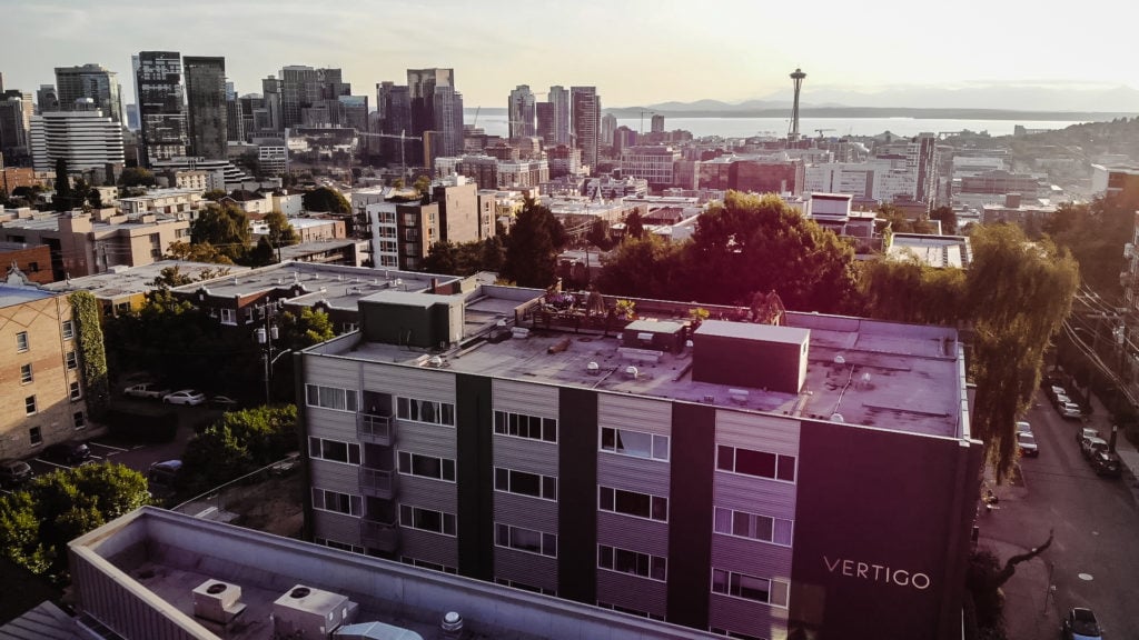 Rooftop Deck View of the Vertigo Condo on Capitol Hill in Seattle