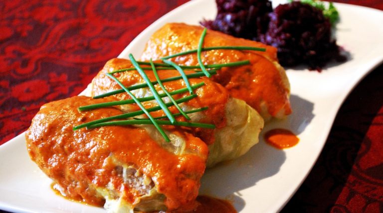 Traditional cabbage rolls, scrumptious and filling. Image via Sebi's Bistro.