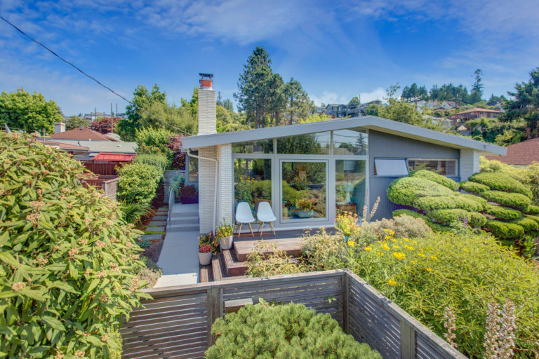West Seattle Alki neighborhood single family mid-century modern home