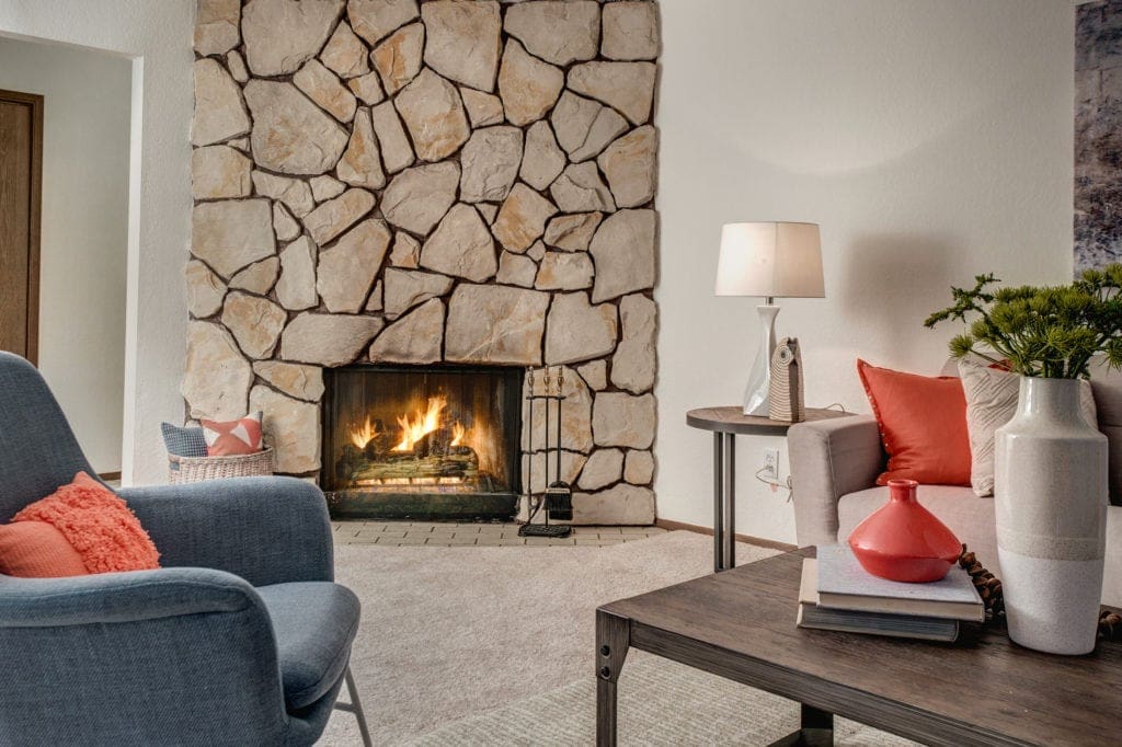 Pinehurst Mid-Century Condo with a Stunning Fireplace