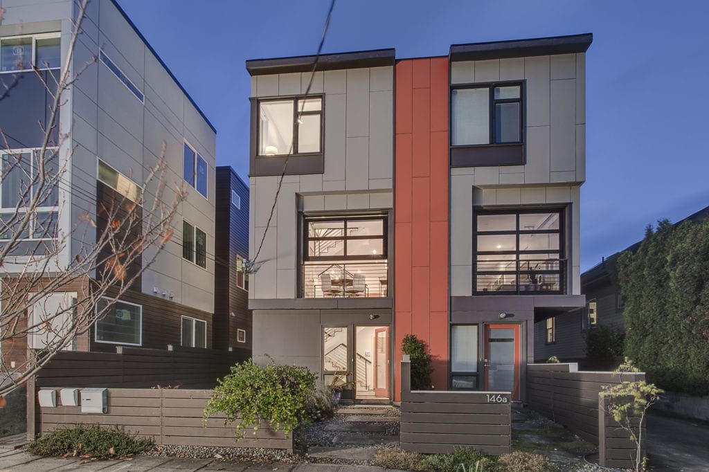 The Stately Difference Between This Modern Capitol Hill Townhome and Its Newer Neighbor