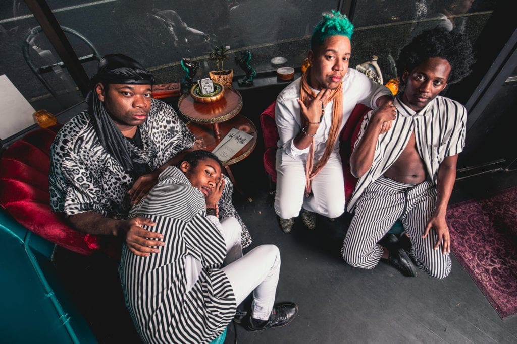 Dani Tirrell with Members of Black Bois in December 2019