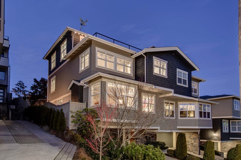 Queen Anne Space Needle View Home at Twilight