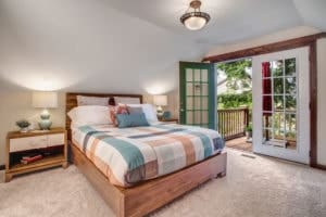 Madison Valley Home Owner's Suite Bedroom and Private Deck