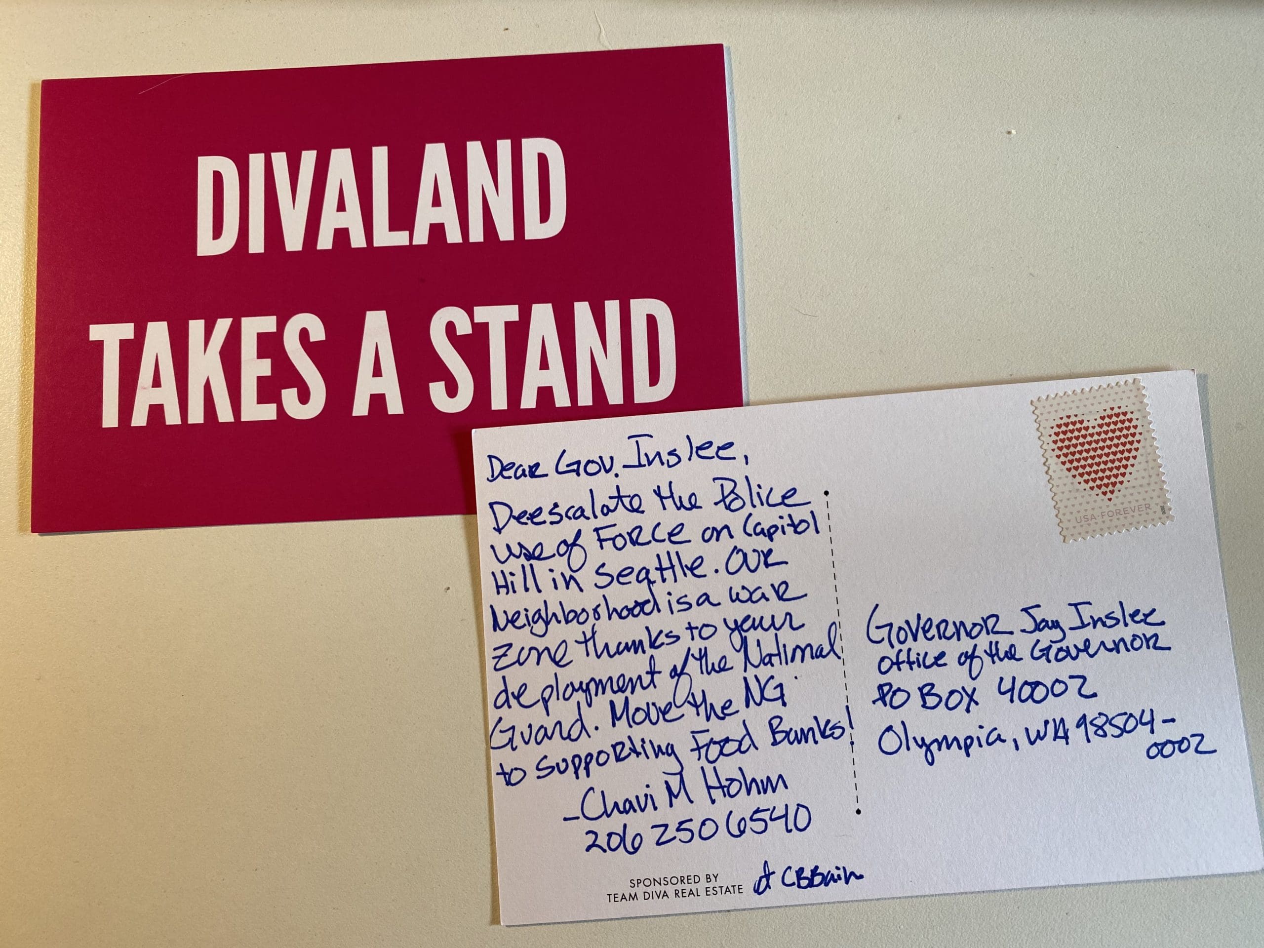 Postcard to the Governor