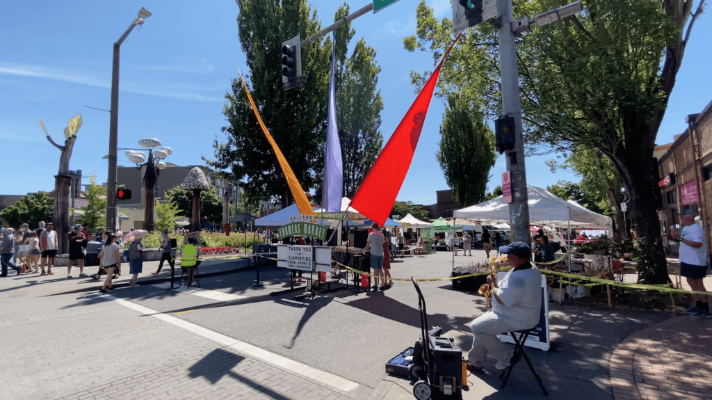 Ballard Farmers Market Entrance at Bergen Place