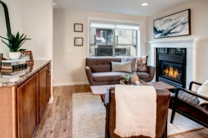 Green Lake Townhome Living Area, Gas Fireplace, Open Main Living Area