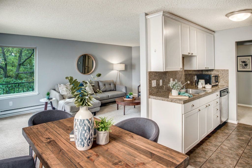 Classic Ballard Condo, Dining Area, Living Area, Kitchen