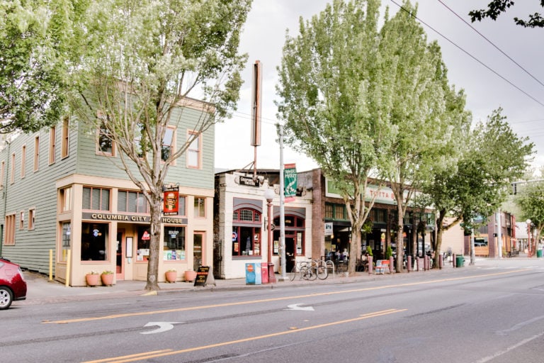 Columbia City downtown street view