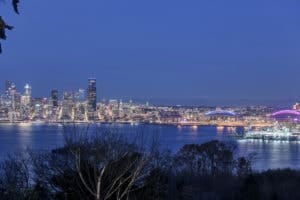 North Admiral View Home Twilight Seattle View, Sodo View, Cascade Mountains View, Harbor View