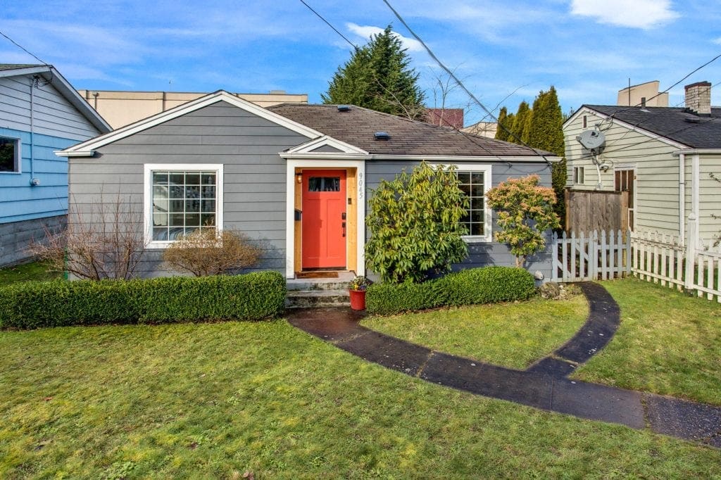 Remodeled West Seattle Bungalow Exterior and Front Yard