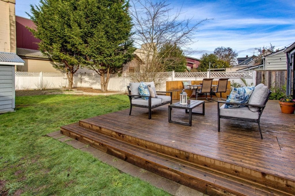 Remodeled West Seattle Bungalow Deck and Backyard