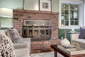 Contemporary Rainier Beach Home, Living Room, Wood Fireplace