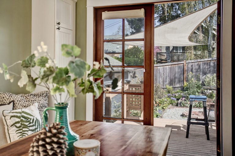 Charming Ballard Cottage Kitchen Table and Back Door