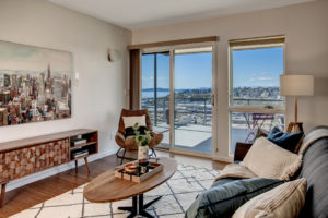 Modern Queen Anne View Home Rental Suite, Living Area, Private Deck, Interbay View, Magnolia View, Puget Sound View