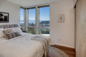 Modern Queen Anne View Home Rental Suite, Bedroom, Interbay View, Magnolia View, Puget Sound View, Olympic Peninsula View