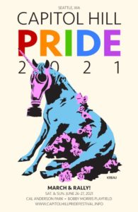Poster by Keau for Capitol Hill Pride 2021