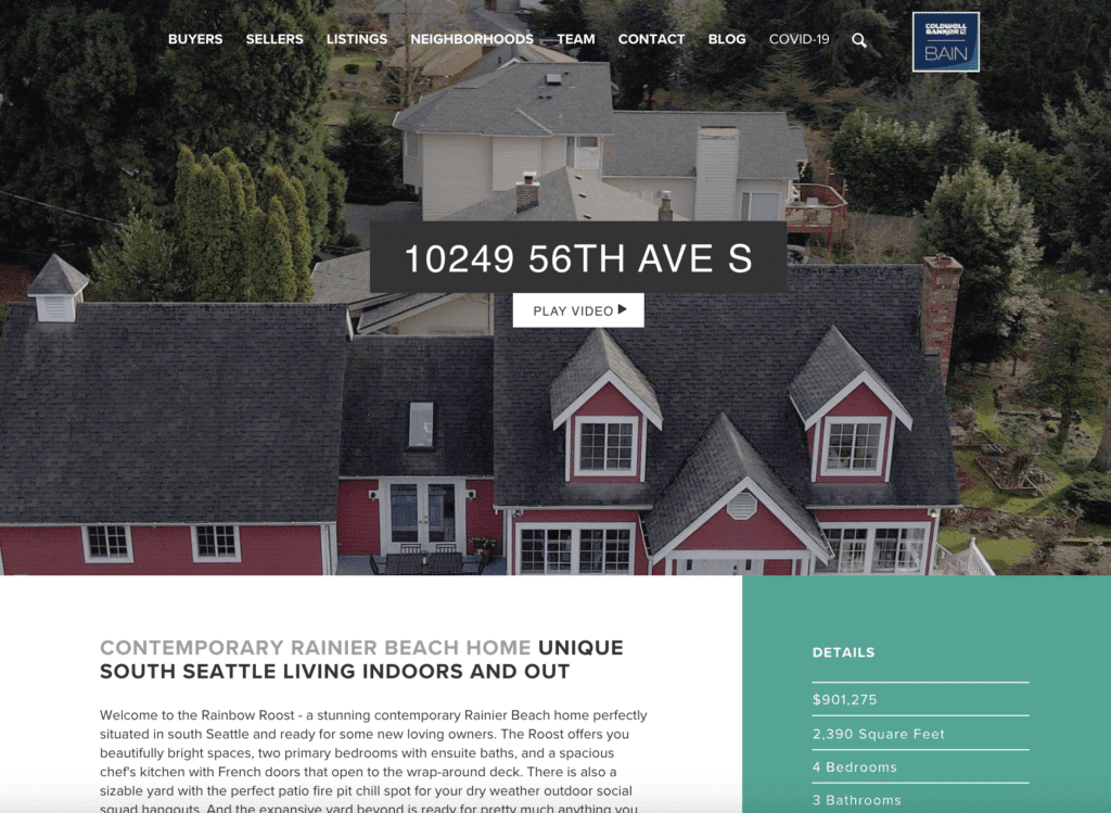 Just Sold Rainier Beach Home Listing Page