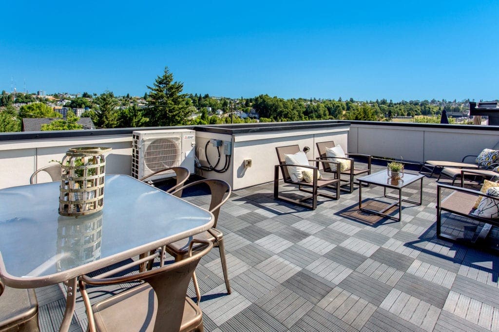 North Beacon Hill Townhouse Rooftop Deck View