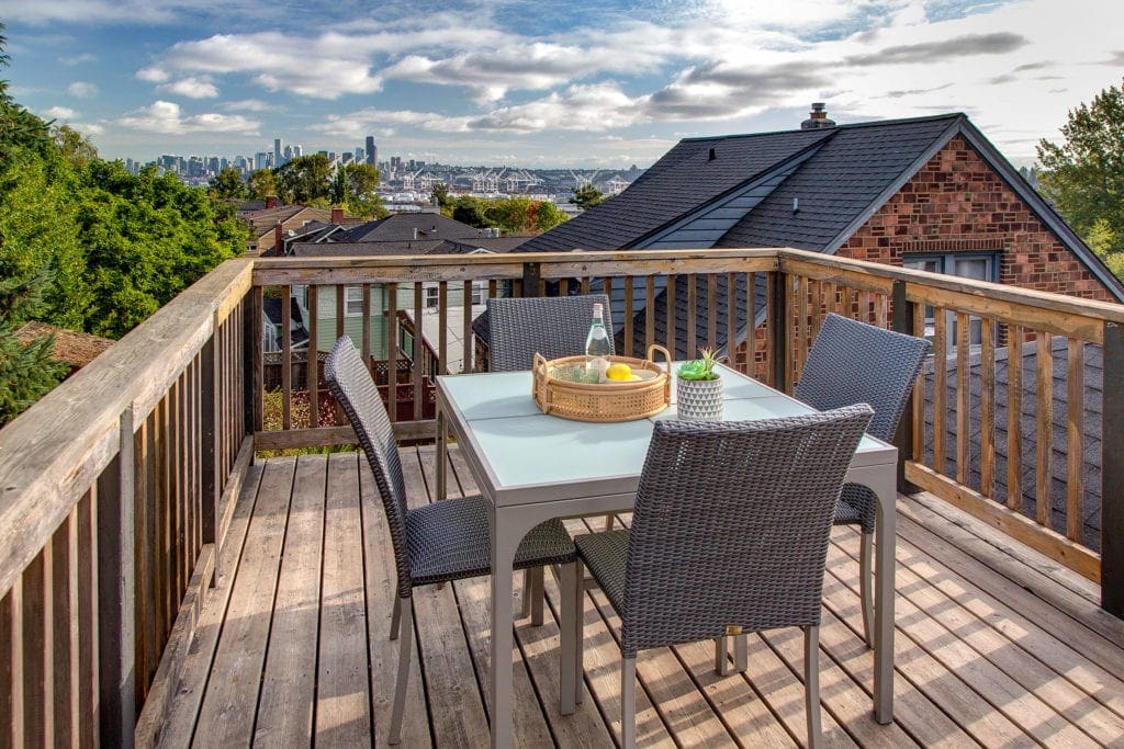 West Seattle View Home Rooftop Deck