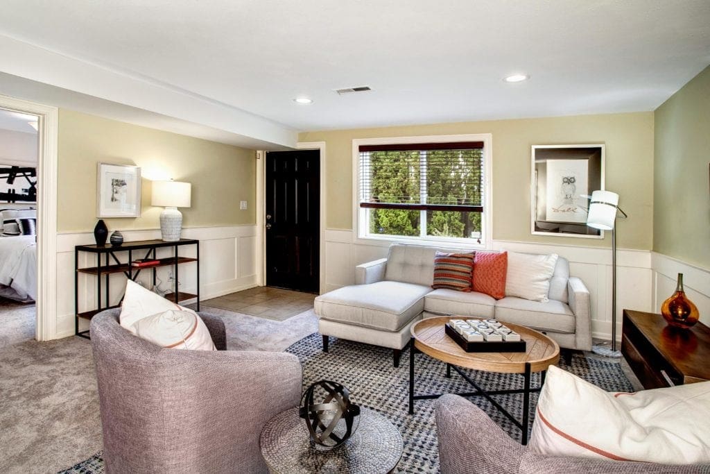 Seward Park Home Basement Living Area