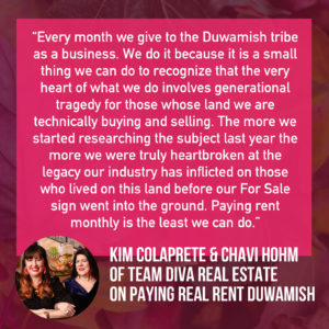 Indigenous People’s Day - Team Diva Pays Rent - Kim & Chavi quote
