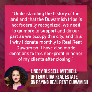 Indigenous People’s Day - Team Diva Pays Rent - Lindsy quote