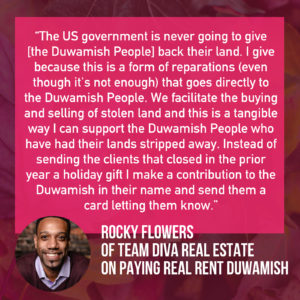 Indigenous People’s Day - Team Diva Pays Rent - Rocky Flower quote