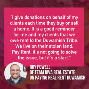 Indigenous People’s Day - Team Diva Pays Rent - Roy Powell quote