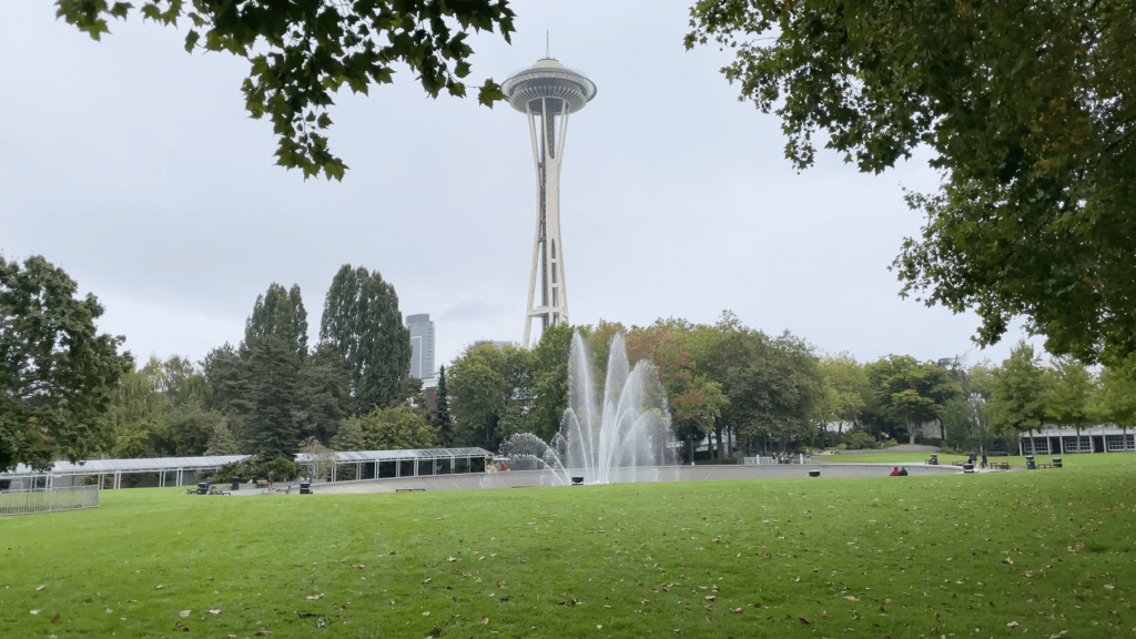 International Fountain and Space Needle at Seattle Center