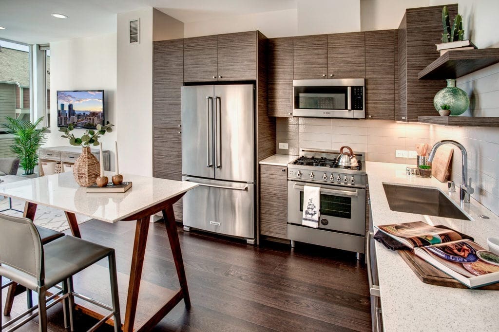 Madison Valley Townhouse Stainless Steel Kitchen