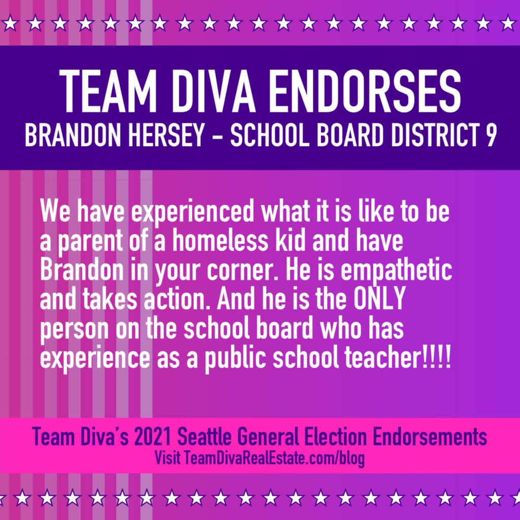 Team Diva 2021 Seattle Election Endorsement - Brandon Hersey