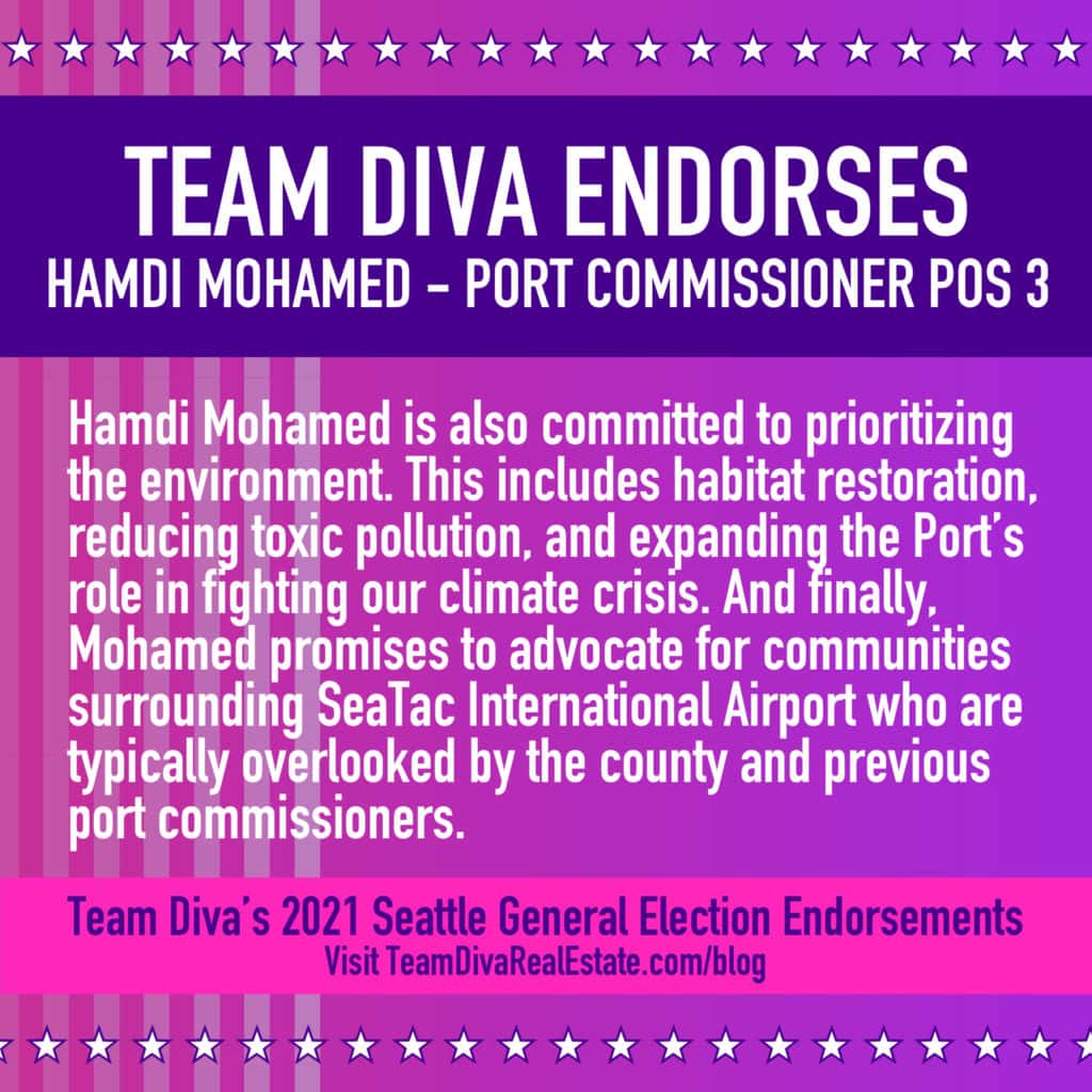 Team Diva 2021 Seattle Election Endorsement - Hamdi Mohamed