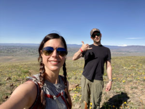 Picture of a couple out hiking