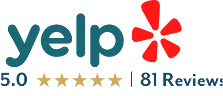 Yelp icon showing 81 five star reviews