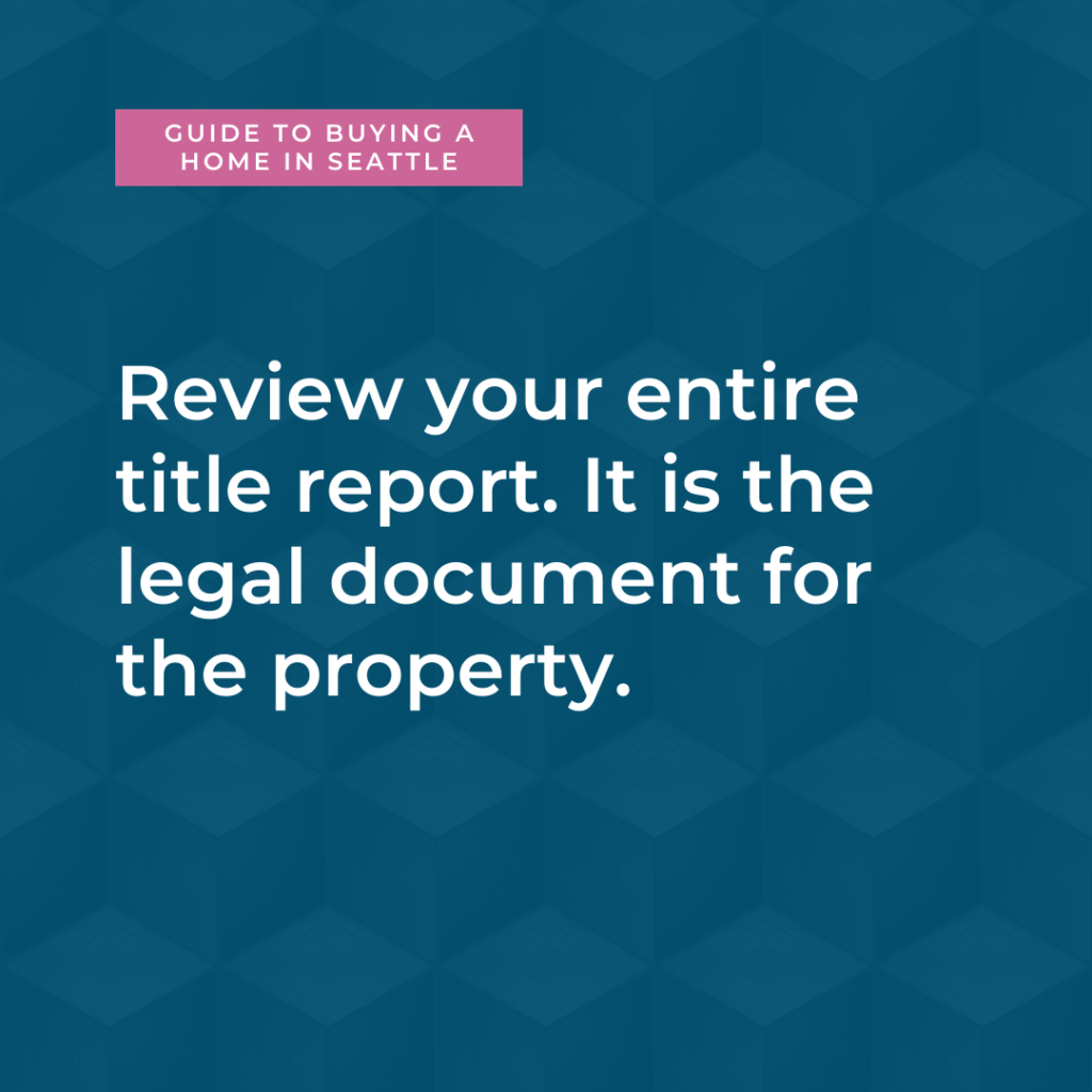 Review Your Title Report when you buy a home