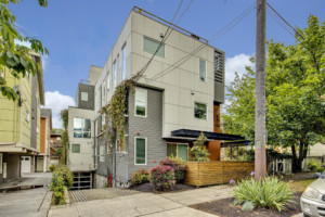Capitol Hill Green Built Townhouse with view of exterior of building with fenced patio