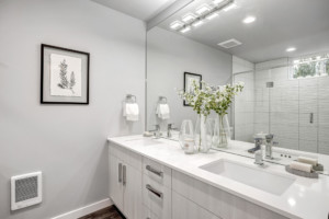 Built Green North Ballard Modern Townhome Owners Suite Three Quarter Bathroom