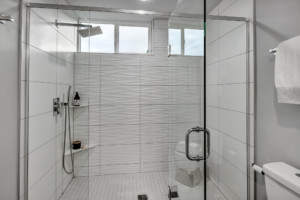 Built Green North Ballard Modern Townhome Owners Suite Three Quarter Bathroom