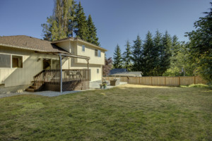 Kenmore home lawn and back patio