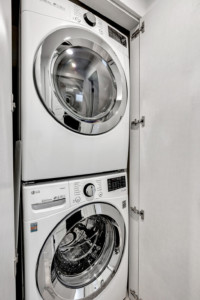South Lake Union Modern Townhouse Double Stacked Washer and Dryer