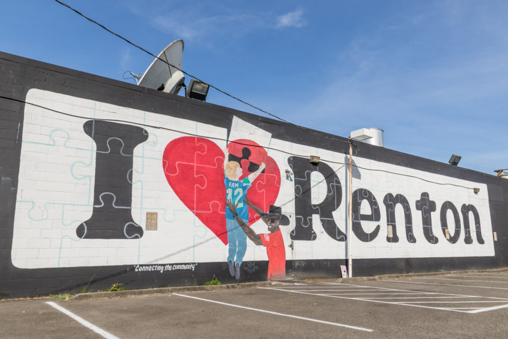 I Love Renton Sign in Downtown Renton, WA