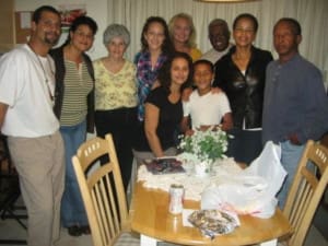 Lindsy Russell-Mitchell photo of family around dining room table