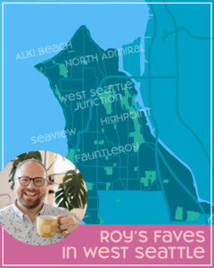 Team Diva map of West Seattle and Roy's favorites