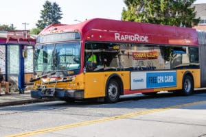 Downtown Bus at a bus stop
